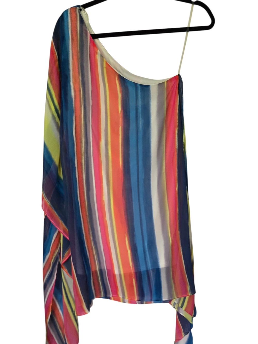 Karlie Beachy One Shoulder Silk Blend Asymmetrical Dress Size S